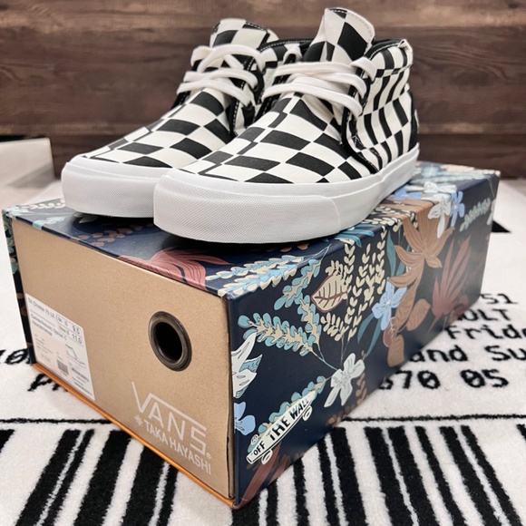 Vans X Taka Hayashi Chukka 75 LX ‘Optical’ Black White Checkered Lace Up Shoes main image 7